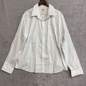 NWOT Land's End Blake Shelton Men's XL  White Patterned Button-Up Shirt